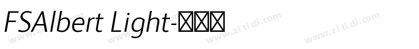 FSAlbert Light字体转换